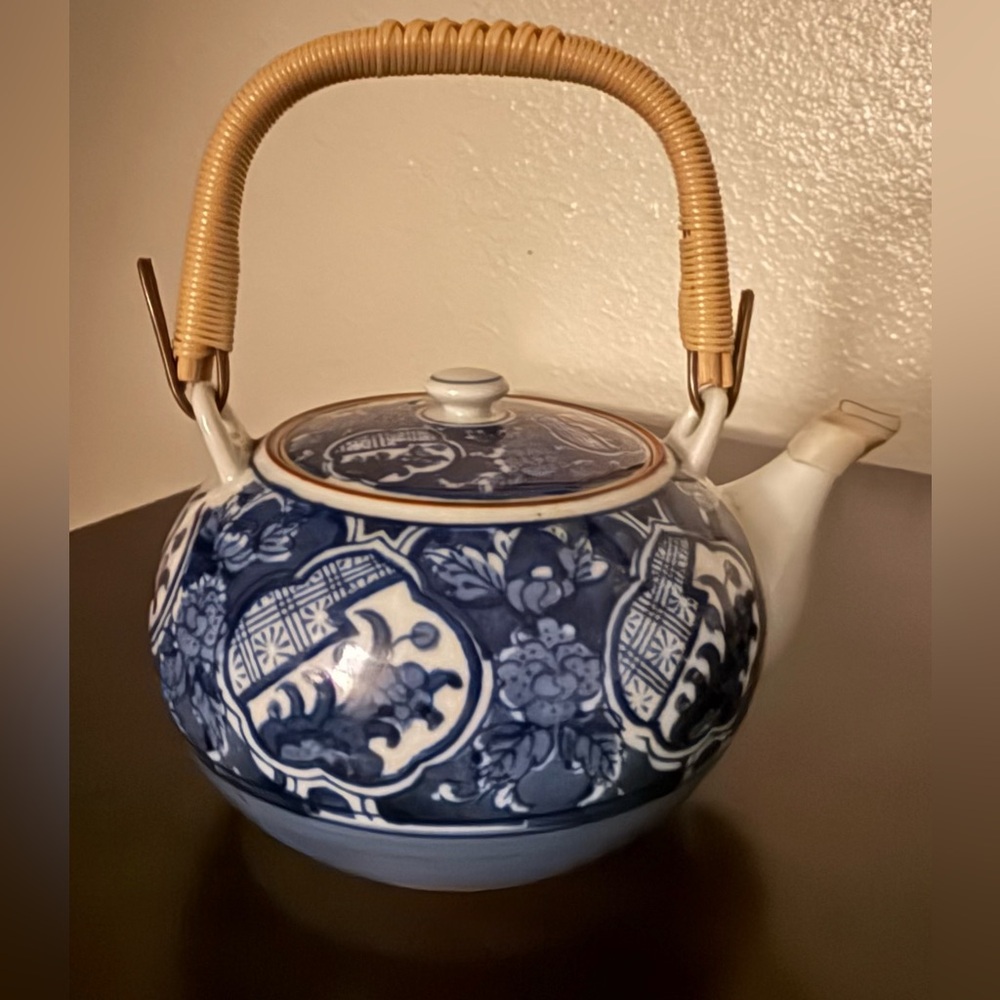 Japanese Arita Porcelain Tea Set Teapot & 5 Cups Ceramic Tea Service Vintage NIB - Picture 8 of 12